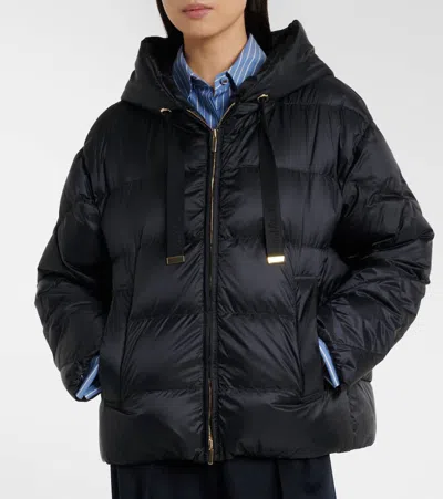 Max Mara Cube Line Quilted Down Jacket In Black