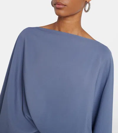 Taller Marmo Eolia Crêpe Cady Gown In Blue