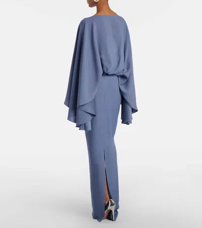 Taller Marmo Eolia Crêpe Cady Gown In Blue