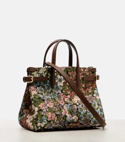 Valentino Antibes Small Floral Jacquard Tote Bag In Multi