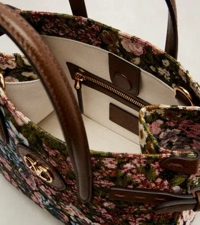 Valentino Antibes Small Floral Jacquard Tote Bag In Multi