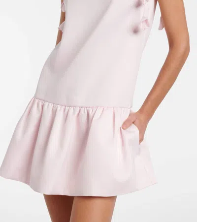 Self-portrait Womens Self Portrait Flower-embellished Woven Mini Dress In Pink