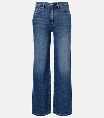 Ag Kora High-rise Wide-leg Jeans In Blue