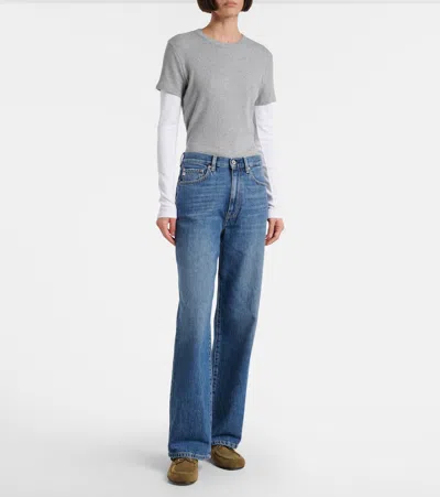 Ag Kora High-rise Wide-leg Jeans In Blue