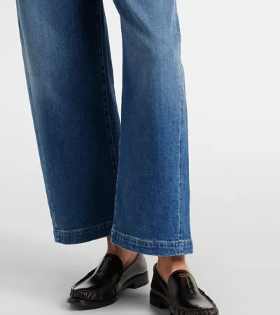 Ag Hattie High-rise Barrel-leg Jeans In Blue