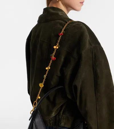 Saint Laurent Cassandre Charm Pendant In Gold