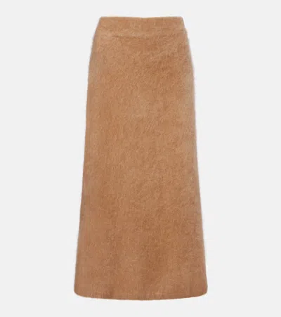 Lisa Yang Asta Cashmere Maxi Skirt In Brown