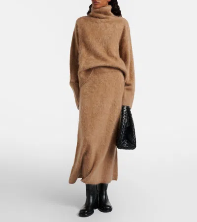 Lisa Yang Asta Cashmere Maxi Skirt In Brown