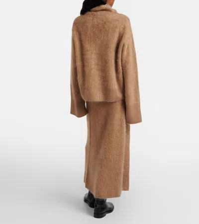 Lisa Yang Asta Cashmere Maxi Skirt In Brown