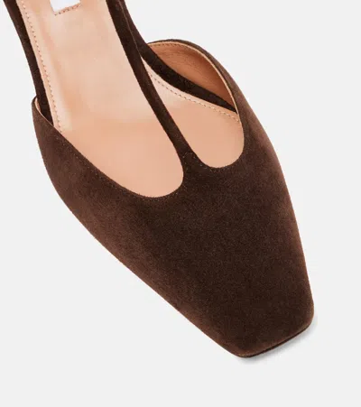 Aquazzura Sorbonne 35 Suede Pumps In Brown