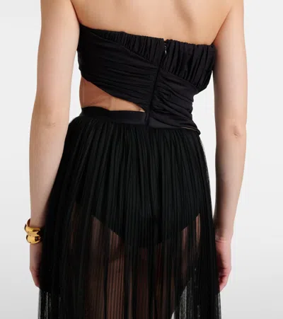 Nensi Dojaka Semi-sheer Gown In Black