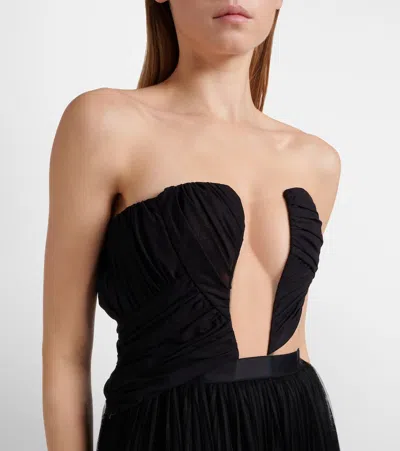 Nensi Dojaka Semi-sheer Gown In Black