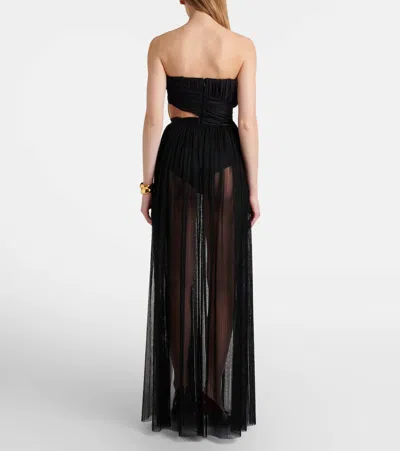Nensi Dojaka Semi-sheer Gown In Black