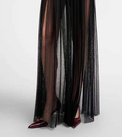 Nensi Dojaka Semi-sheer Gown In Black