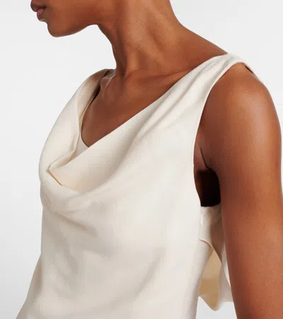 Brunello Cucinelli Fluid Twill Top In Neutral
