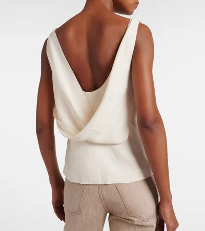 Brunello Cucinelli Fluid Twill Top In Neutral