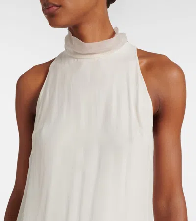 Brunello Cucinelli Silk Gown In White
