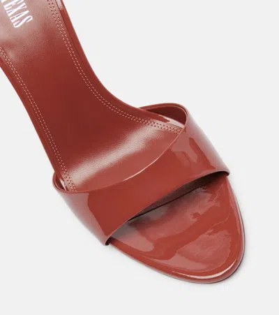 Paris Texas Mules In Desert Rose Patent Leather In Brown