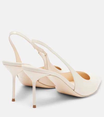 Paris Texas 105mm Lidia Slingback Pointed-toe Pumps In White