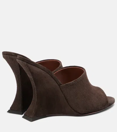 Paris Texas Nina 105 Suede Mules In Brown