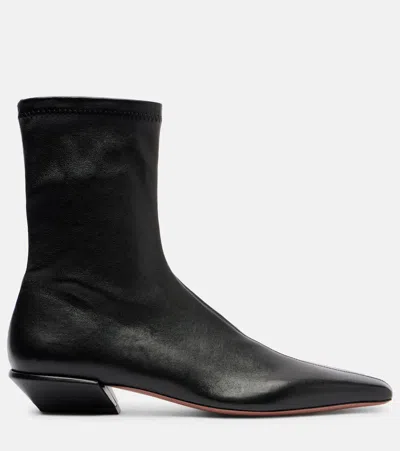 Paris Texas Bettina Leather Ankle Boots In Black