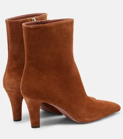 Paris Texas Belle Suede Ankle Boots In Brown