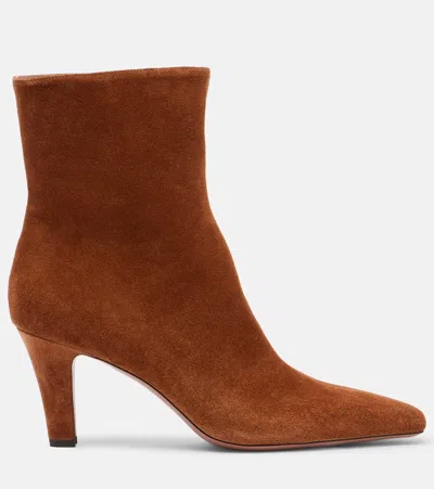 Paris Texas Belle Suede Ankle Boots In Brown