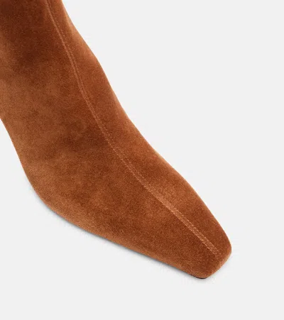 Paris Texas Belle Suede Ankle Boots In Brown