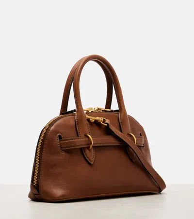 Miu Miu Adventure Leather Tote Bag In Brown