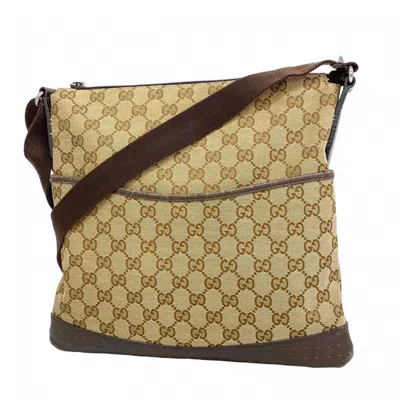 Pre-owned Gucci Brown Canvas Shoulder Bag ()