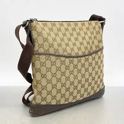 Pre-owned Gucci Brown Canvas Shoulder Bag ()