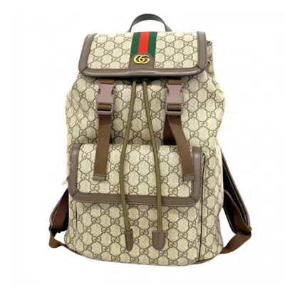 Pre-owned Gucci Brown Pvc Backpack ()