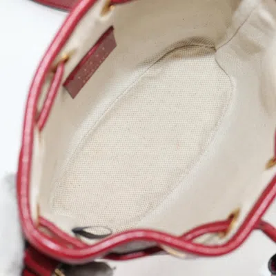 Pre-owned Gucci Doraemon Bucket Bag Printed Mini Gg Coated Canvas Beige Pvc Bag () In Sand