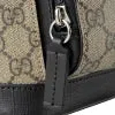 Pre-owned Gucci Front Pocket Backpack Gg Coated Canvas Beige Canvas Bag () In Sand