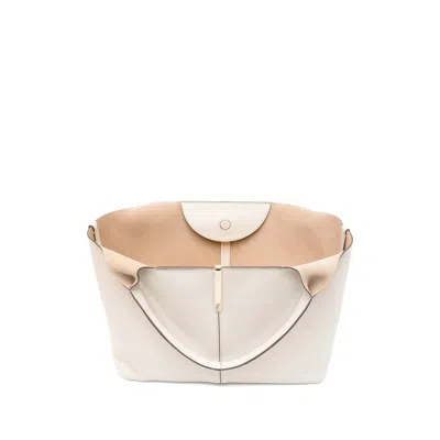 Tod's Medium-small Leather Tote Bag In Neutral