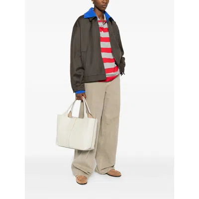 Tod's Medium-small Leather Tote Bag In Neutral