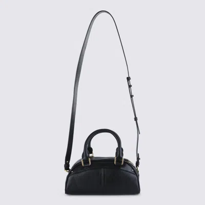 Chloé Black Leather Chloe Bowling Top Handle Bag In Black