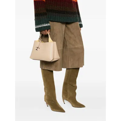 Tod's Micro T-charm Tote Bag In Neutral