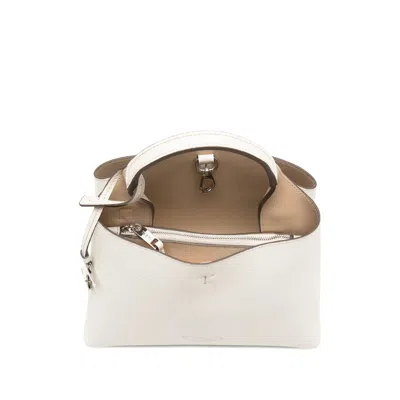 Tod's Micro Logo-charm Tote Bag In White