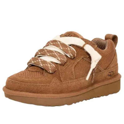 Ugg Suede And Mesh Sneakers With Trekking Laces In Brown