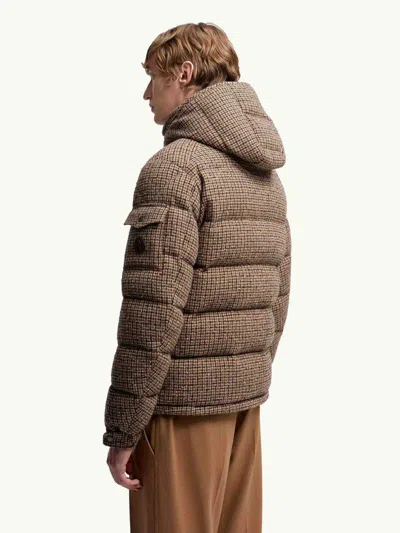 Moncler Short Puffer Montgenevre In Brown
