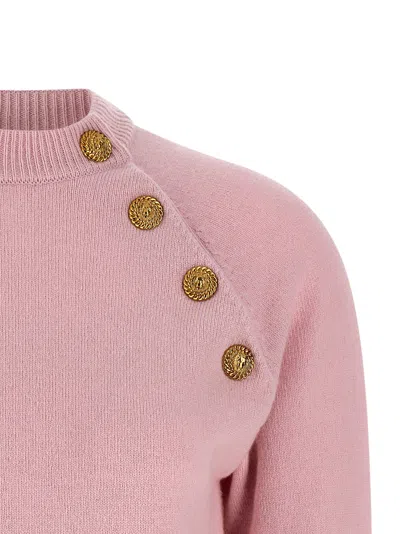 Balmain Cashmere Sweater Sweaters And Cardigans Pink In Pink
