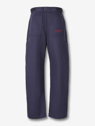 Givenchy Couture Seam Cargo Pants In Blue