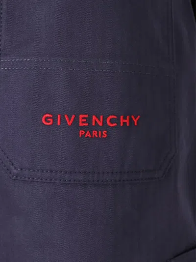 Givenchy Couture Seam Cargo Pants In Blue