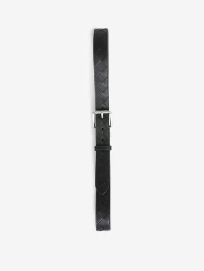 Bottega Veneta Braided Leather Belt In Black