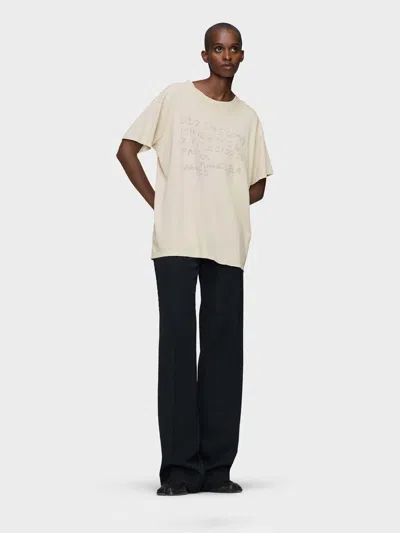 Maison Margiela Numeric Cotton T Shirt Graphic Print In Neutral