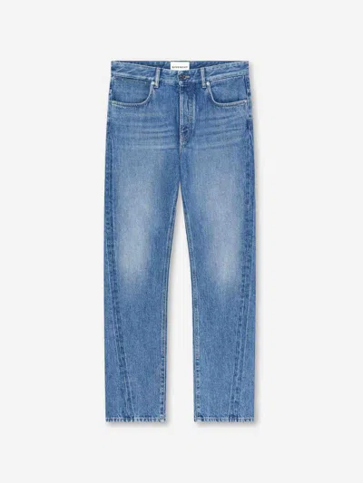 Givenchy Visible Stitching Flared Trousers In Blue