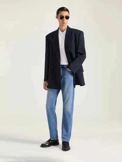 Givenchy Visible Stitching Flared Trousers In Blue