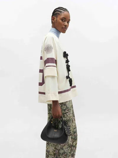 Ganni Silk Midi Dress In Black