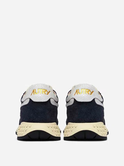 Autry Reelwind Running Sneakers In Suede And Nylon In Black